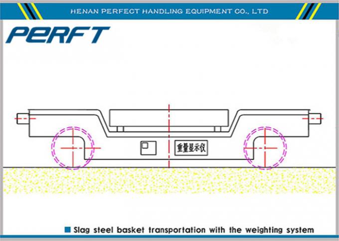 عربة النقل الصناعية مغرفة لنقل الفولاذ المصهور ويمكن تجهيز معدات الرفع الهيدروليكية
