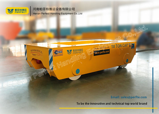 Railway Wagon Material Transfer Cart 2 Axle Trailing Cable Powered Source